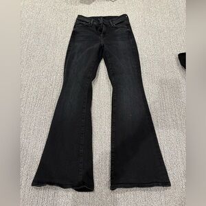 MOTHER Black Flare Jeans
